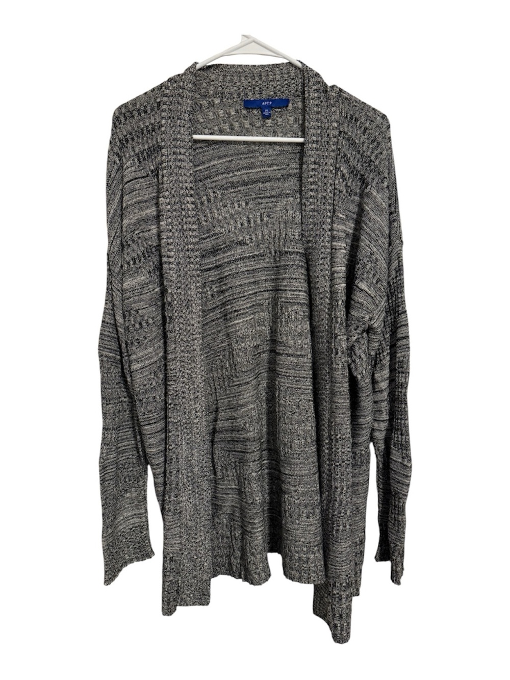 Apt. 9 Marled Gray Open-Front Cardigan